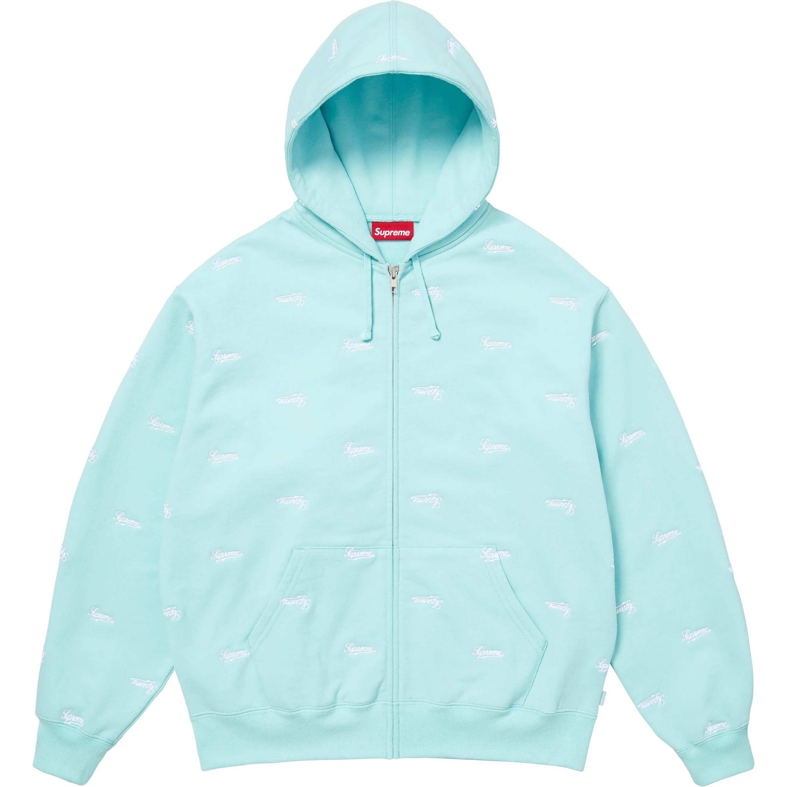 Repeat Script Zip Up Hooded Sweatshirt view 8